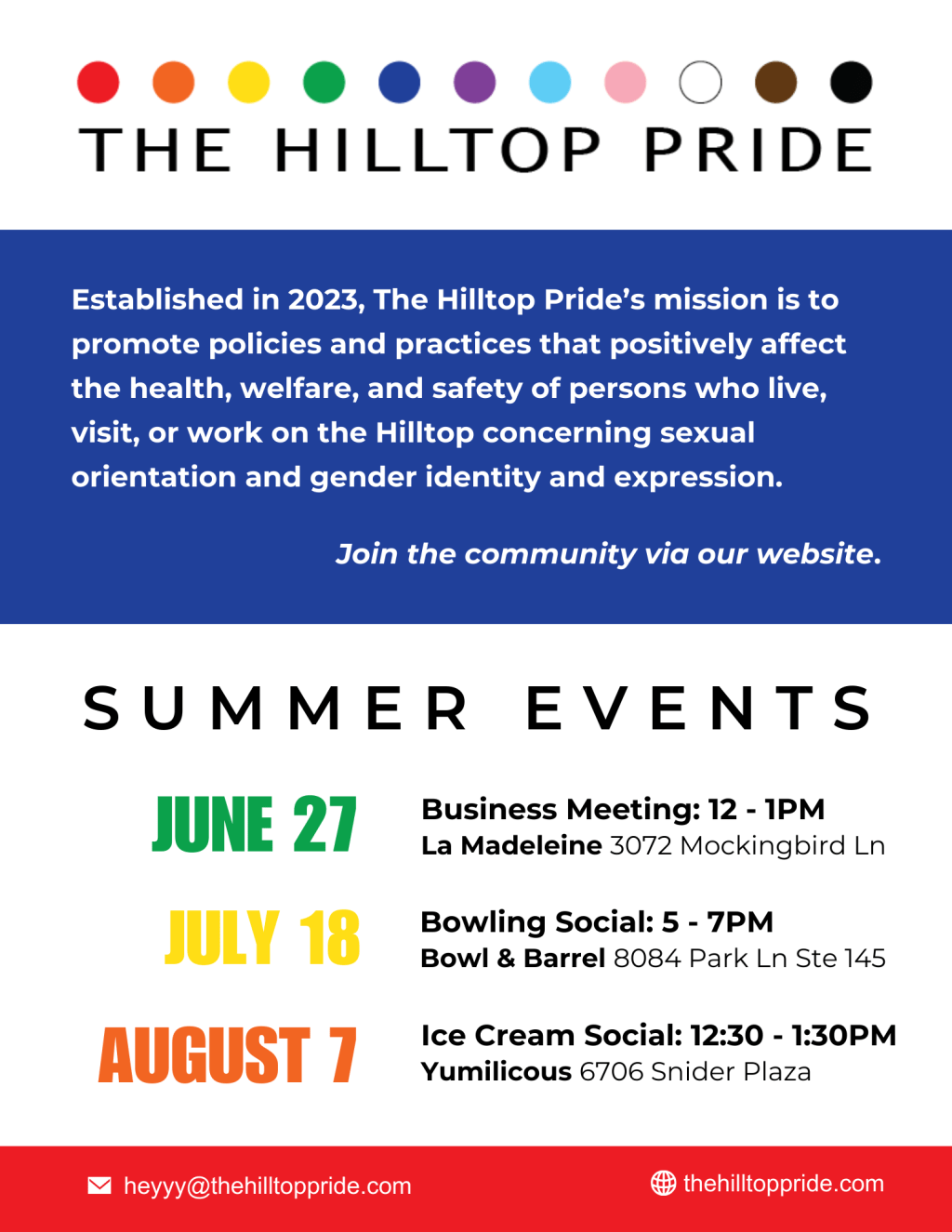 Summer events announced